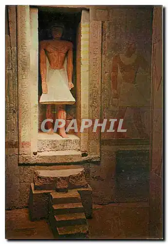 Cartes postales moderne Sakkara Mereruka Mastaba Statue de Mereruka dans une niche