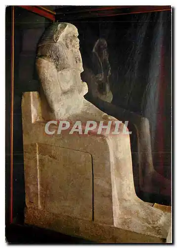 Cartes postales moderne Le Musee Egyptien Cairo Statue en calcaire du roi Zoser