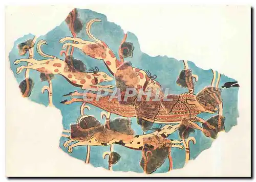 Cartes postales moderne Athenes Musee Nat Archeol Fresque du nouveau Palais de Tyrins
