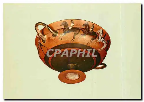 Moderne Karte Musee de l'Ancienne Corinthe Kylix attique representant des cavaliers