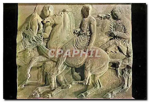 Cartes postales moderne Athenes Musee de l'Acropole Cavallier Cote Nord de la frize du Parthenon