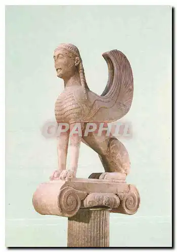 Moderne Karte Musee de Delphes Le Sphinx des Naxiens