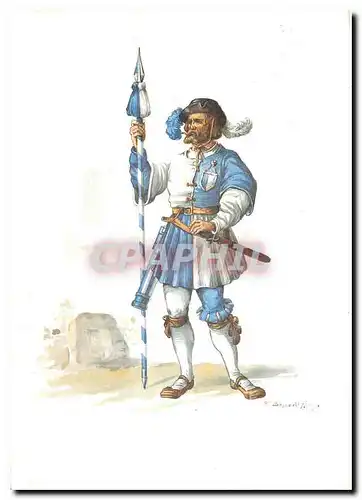 Cartes postales moderne Schweiz PTT Museum Bern Stabdesluufer von Luzern Kostum des XVI