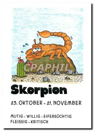 Cartes postales moderne Skorpion 23 Oktober 21 November Scorpion