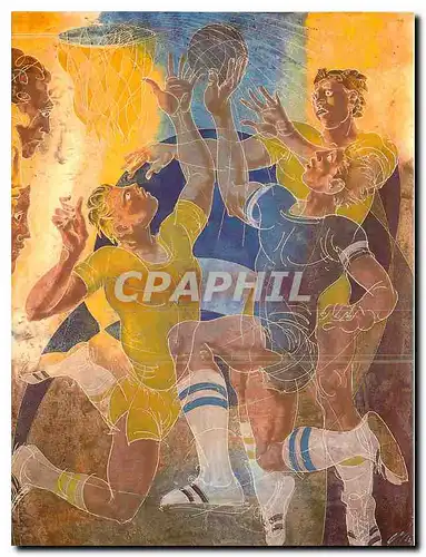 Cartes postales moderne Comite International Olympique Basketball par Hans Erni