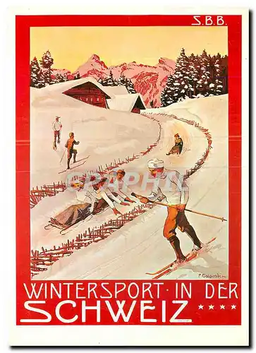 Cartes postales moderne Wintersport in der Schweiz Ski