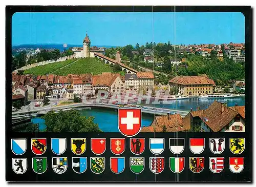 Cartes postales moderne Schaffhausen Altstadt mit Munot