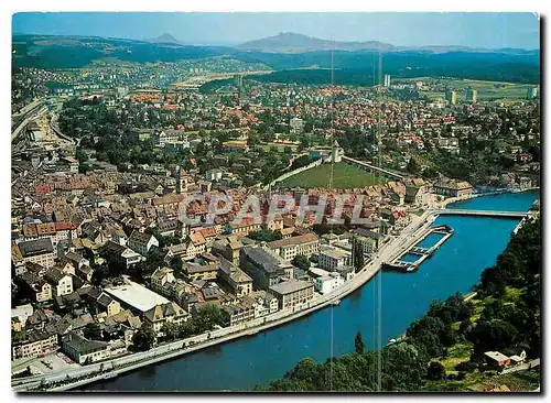 Cartes postales moderne Flugaufnahme Schaffhausen