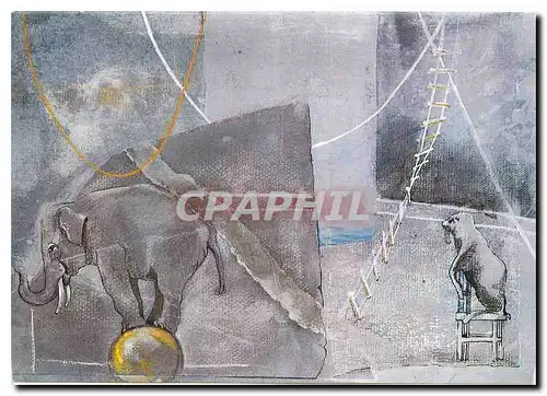 Cartes postales moderne Rolf Knie Circus Elephant Morse