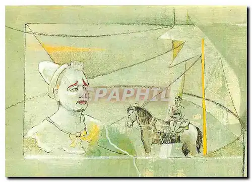 Cartes postales moderne Rolf Knie Circus Clown Cheval