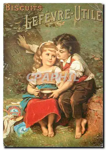 Cartes postales moderne Biscuits Lefevre Utile Enfants