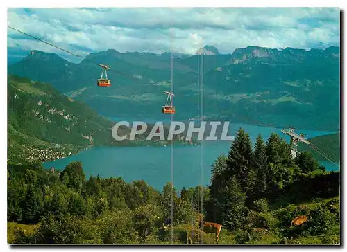 Cartes postales Luftseilbahn Weggis Rigi Kaltbad mit den Alpes