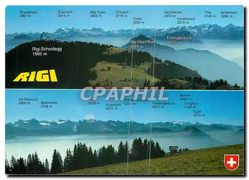 Cartes postales moderne Rigi Alpenpanorama