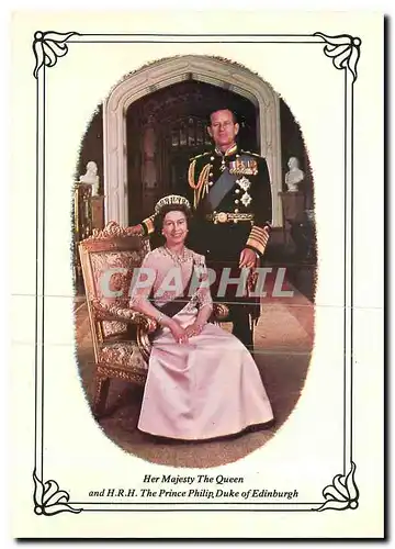 Moderne Karte Her Majesty The Queen and HRH The Prince Philip Duke of Edinburgh