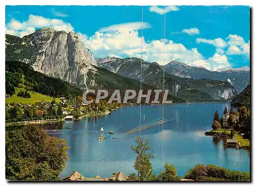 Cartes postales moderne Ausseer Land Grundisee mit Backenstein und Toten Gebirge