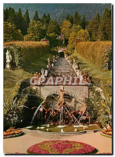 Moderne Karte Neptunbrunnen mit Wasserspiele