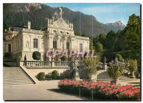 Cartes postales Konigsschloss Linderhof mit Purschlingkopf