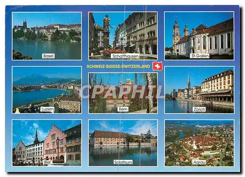 Cartes postales Switzerland Basel Schaffhausen St Gallen Luzern Bern Zurich Biel Solothum Aarau