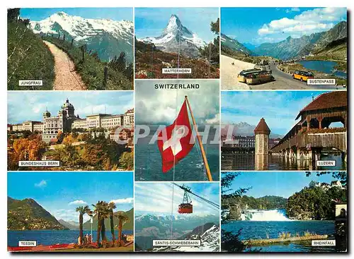Cartes postales Switzerland Jungfrau Matterhorn Sustenpass