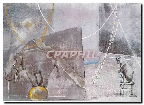 Cartes postales moderne Rolf Knie Circus Elpehant Morse
