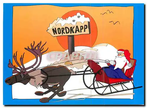 Cartes postales moderne Nordkapp Rudi reinsdyret