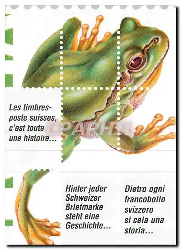 Moderne Karte Les timbres poste suisses c'est toute une histoire Grenouille