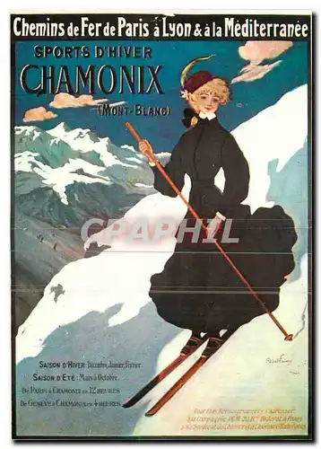 Cartes postales moderne Chemin de Fer de Paris a Lyon a la Mediterranee Sports d'Hiver Chamonix Mont Blanc Ski