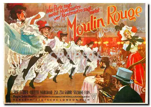 Cartes postales moderne Moulin Rouge J Ferrer Zsa Zsa Gabor John Huston