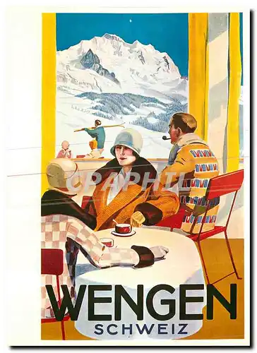 Cartes postales moderne Wengen Schweiz Kunstier unberkannt