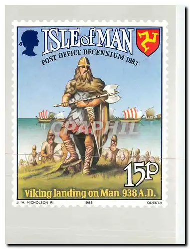 Moderne Karte 10th Anniversary of the Isle of Man