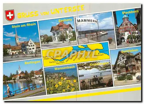 Cartes postales moderne Gruss vom Untersee Stein am Rhein Eschenz Steckborn Berlingen Mannenbach Gottlieben
