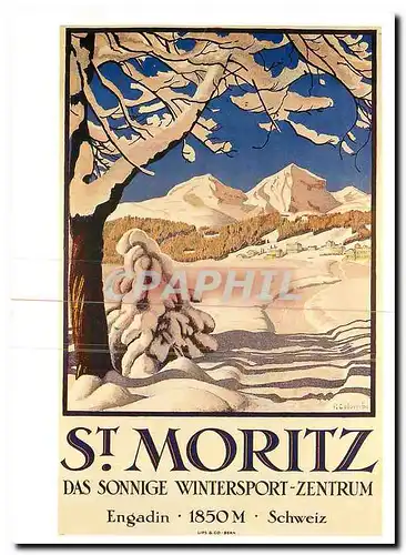 Moderne Karte St Mortiz Das Sonnige Wintersport Zentrum