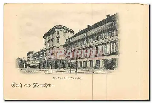 Cartes postales Schloss Gartenseite Gruss aus Mannheim
