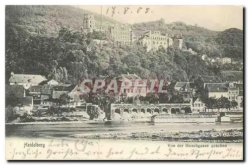 Cartes postales Heidelberg Von der Hirschgasse gesehen