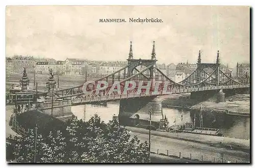 Ansichtskarte AK Mannheim Neckarbrucke