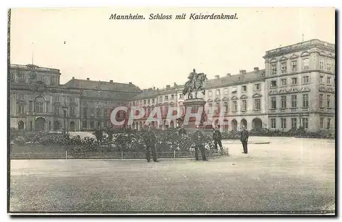 Cartes postales Mannheim Schloss mit Kaiserdenkmal