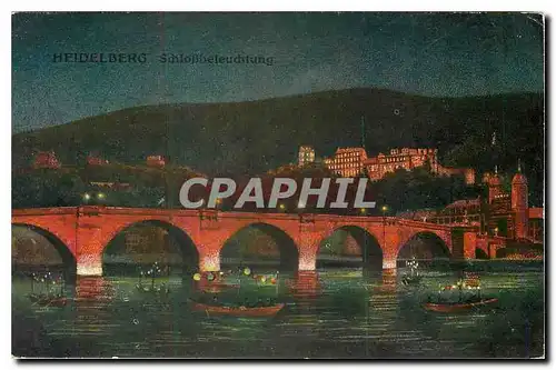Cartes postales Heidelberg Schlosseleuchtung (carte 1897)
