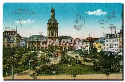 Cartes postales Mannheim Paradeplatz und Kauthaus