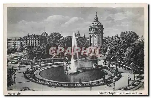 Cartes postales Mannheim Friedrichsplatz mit Wasserturm
