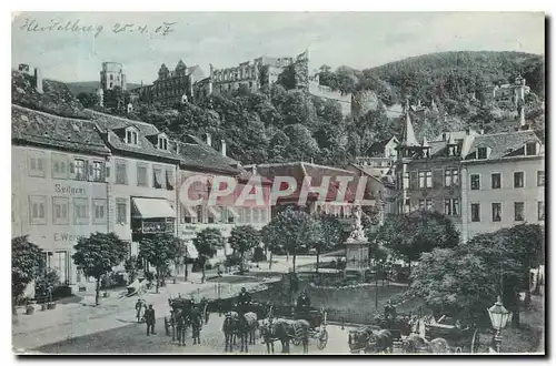 Cartes postales Heidelberg Das Schloss vom Kornmarkt gesehen