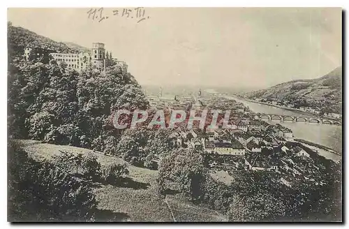 Cartes postales Heidelberg von der Terrasse gesehen