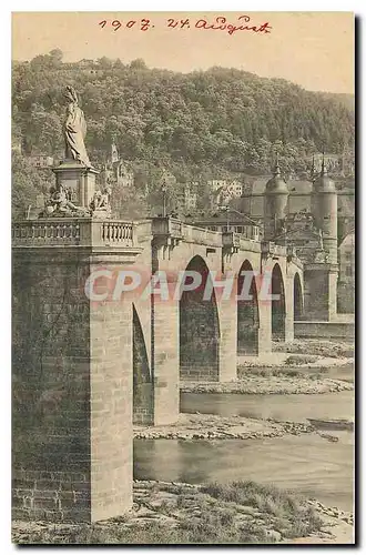 Cartes postales Heidelberg Die alte Neckarbrucke mit dem Bruckentor