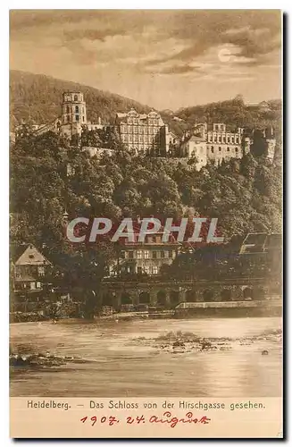 Cartes postales Heidelberg Das Schloss von der Hirschgrasse gesehen