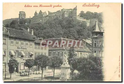 Cartes postales Heidelberg Schloss vom Hornmarkt gesehen