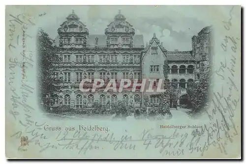 Cartes postales Gruss aus Heidelberg Heidelberger Schloss (carte 1899)