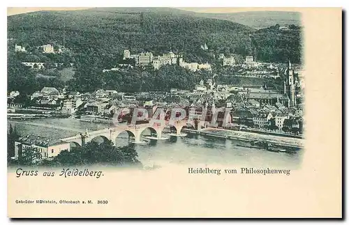 Cartes postales Gruss aus Heidelberg Heidelberg vom Philosophenweg