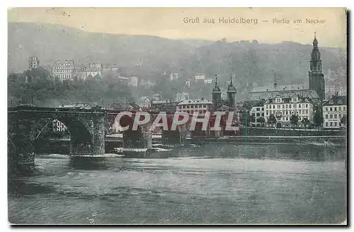 Cartes postales Gruss aus Heidelberg Partie am Neckar