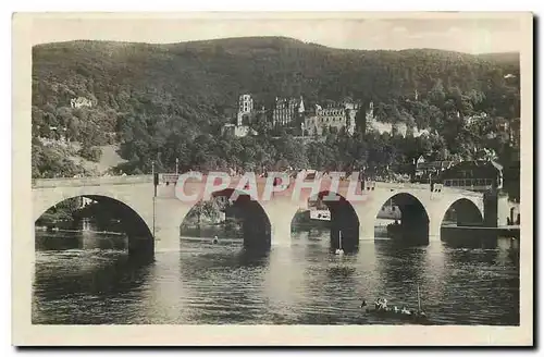 Cartes postales Heidelberg Alte Brucke und Schloss