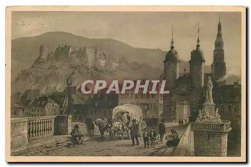 Cartes postales Heidelberg Das Schloss und Karl Theodor Brucke