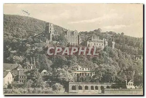 Cartes postales Heidelberg Das Schloss von der Hirschgasse gesehen